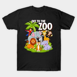 Safari Zoo Birthday Party Wild Zoo Animals Teacher T-Shirt